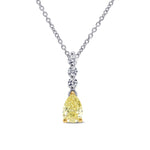 Diamond Drop Pendant Setting with 3 Round Brilliants - 3