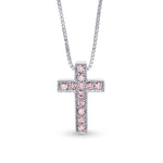 Fancy Pink Diamond Cross Pendant