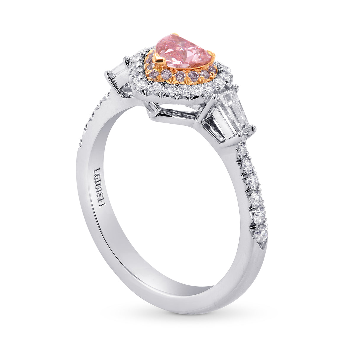 Argyle Fancy Pink Heart Diamond Halo Ring