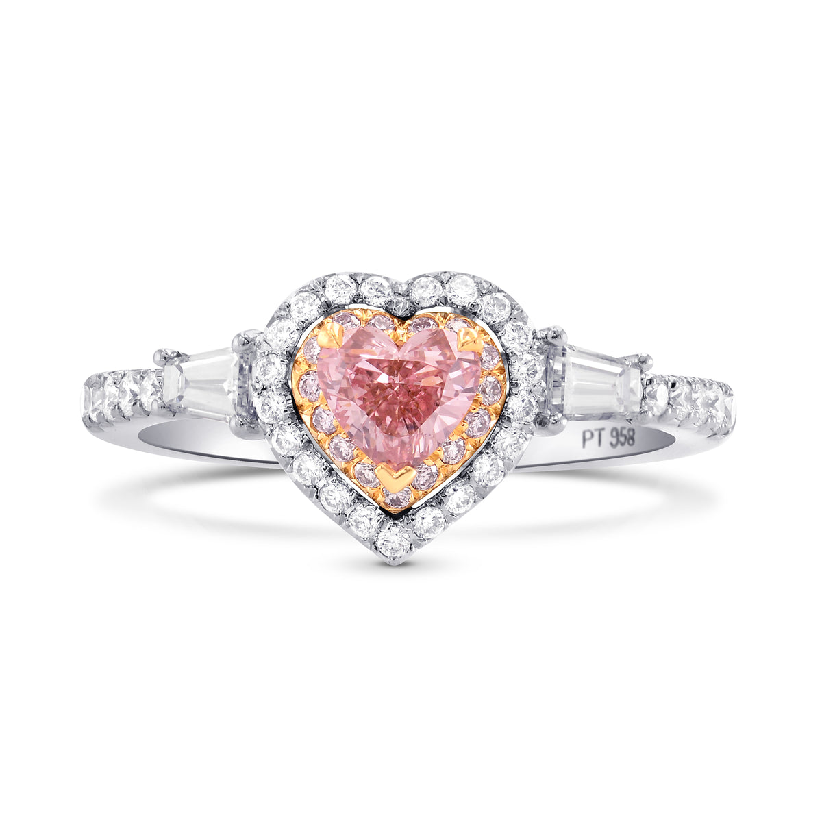 Argyle Fancy Pink Heart Diamond Halo Ring