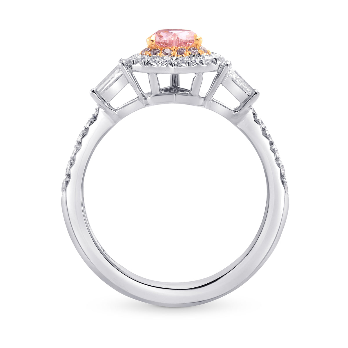 Argyle Fancy Pink Heart Diamond Halo Ring