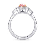 Argyle Fancy Pink Heart Diamond Halo Ring