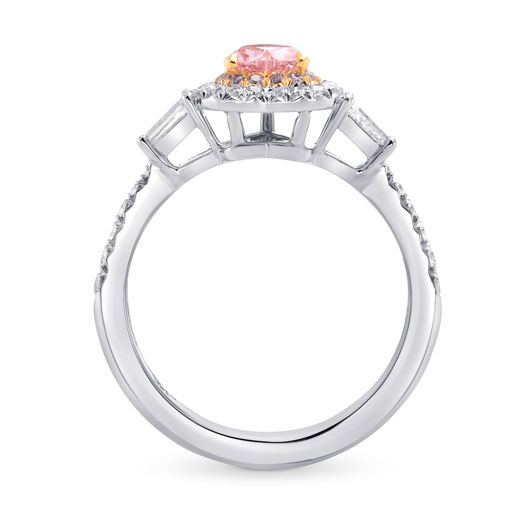 Argyle Fancy Pink Heart Diamond Halo Ring