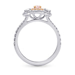Argyle Light Pink Oval Diamond Halo Ring