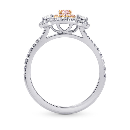 Argyle Light Pink Oval Diamond Halo Ring