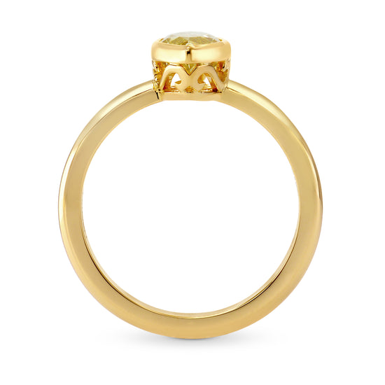 Fancy Yellow Marquise Diamond Solitaire Ring