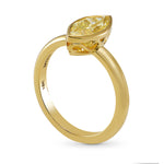 Fancy Yellow Marquise Diamond Solitaire Ring