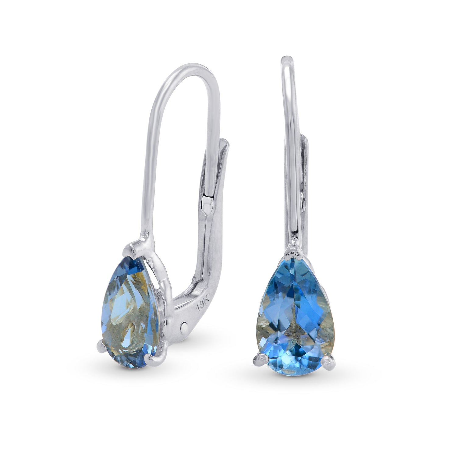 Drop Four Prong Hook Leverback Earring Settings - 4