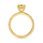 Fancy Light Yellow Cushion Diamond Engagement Ring