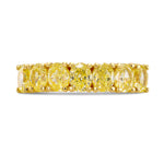 Fancy Yellow Oval Diamond Band Ring