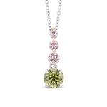 Round Chameleon & Fancy Pink Diamond Drop Pendant
