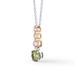 Round Chameleon & Fancy Pink Diamond Drop Pendant