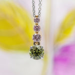 Round Chameleon & Fancy Pink Diamond Drop Pendant