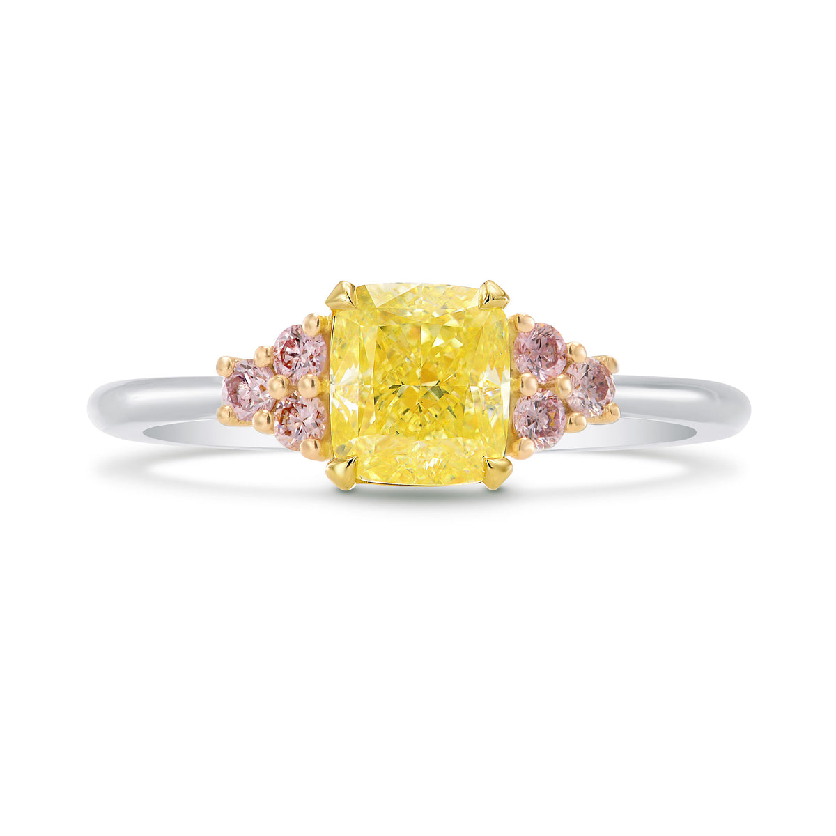 Pink Diamond Side Stone Ring Setting