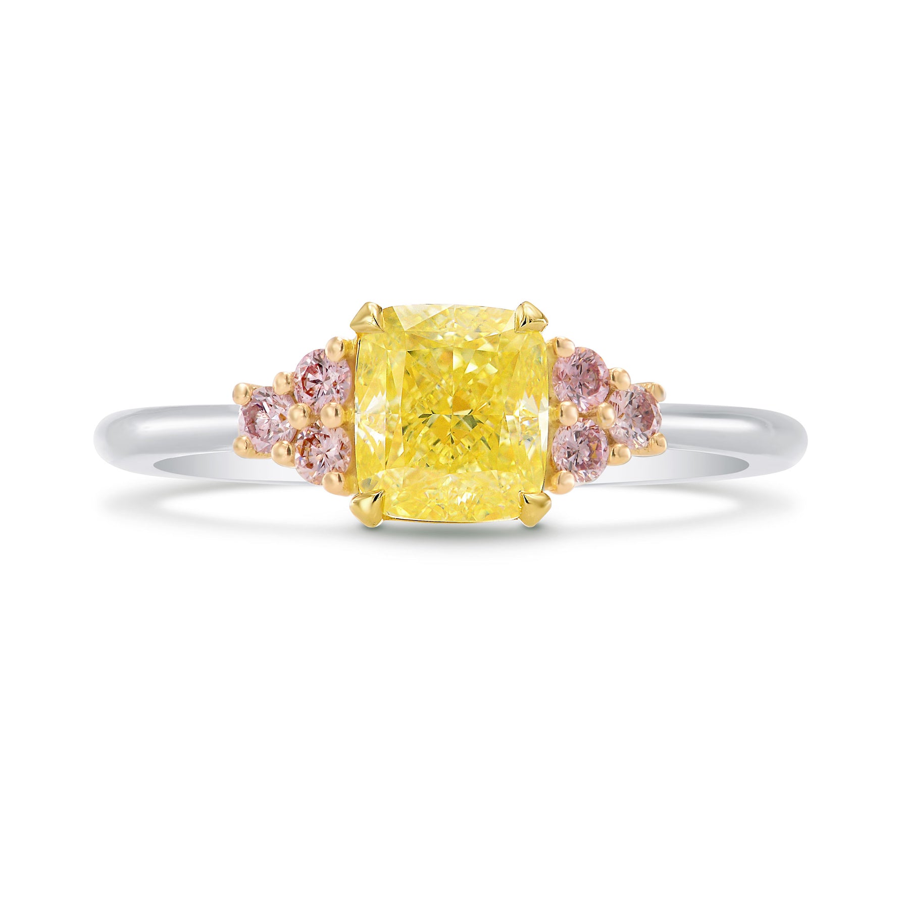 Pink Diamond Side Stone Ring Setting