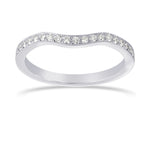 Contoured Milgrain Diamond Wedding Band