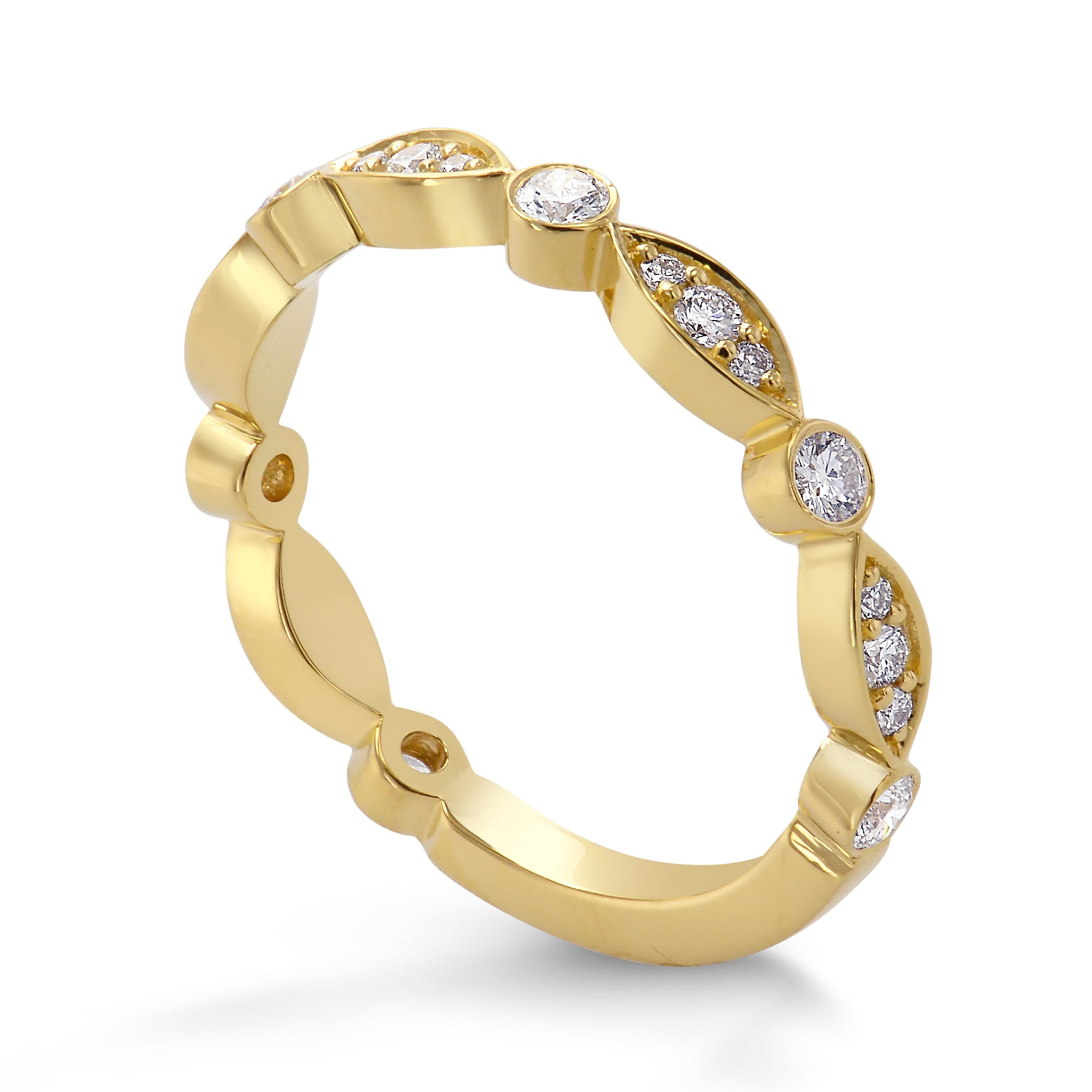 Pave Diamond Designer Band Ring