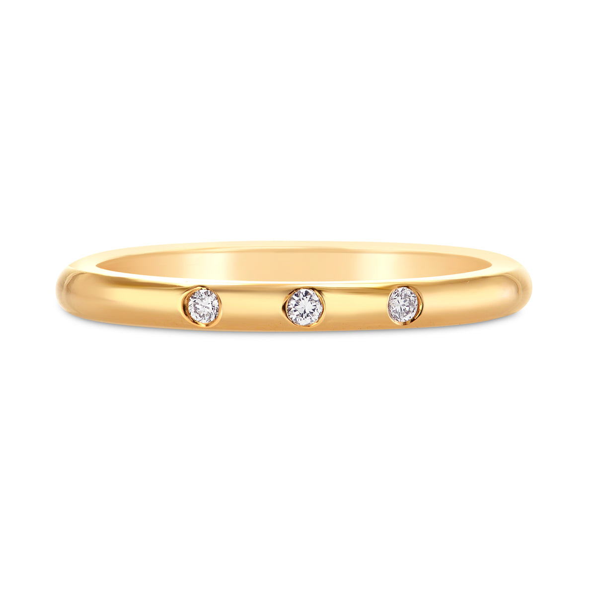 3st Diamond Band Ring
