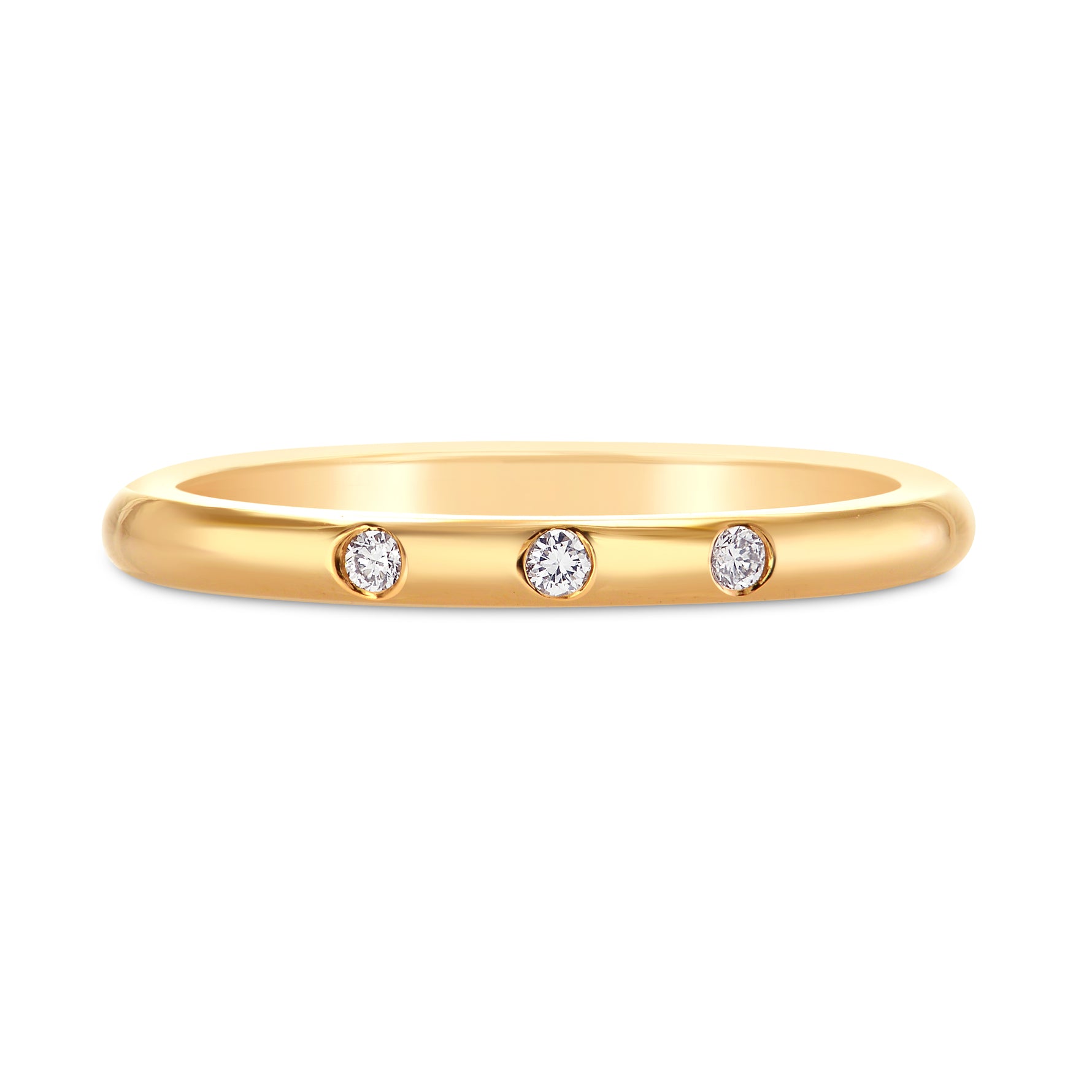 3st Diamond Band Ring