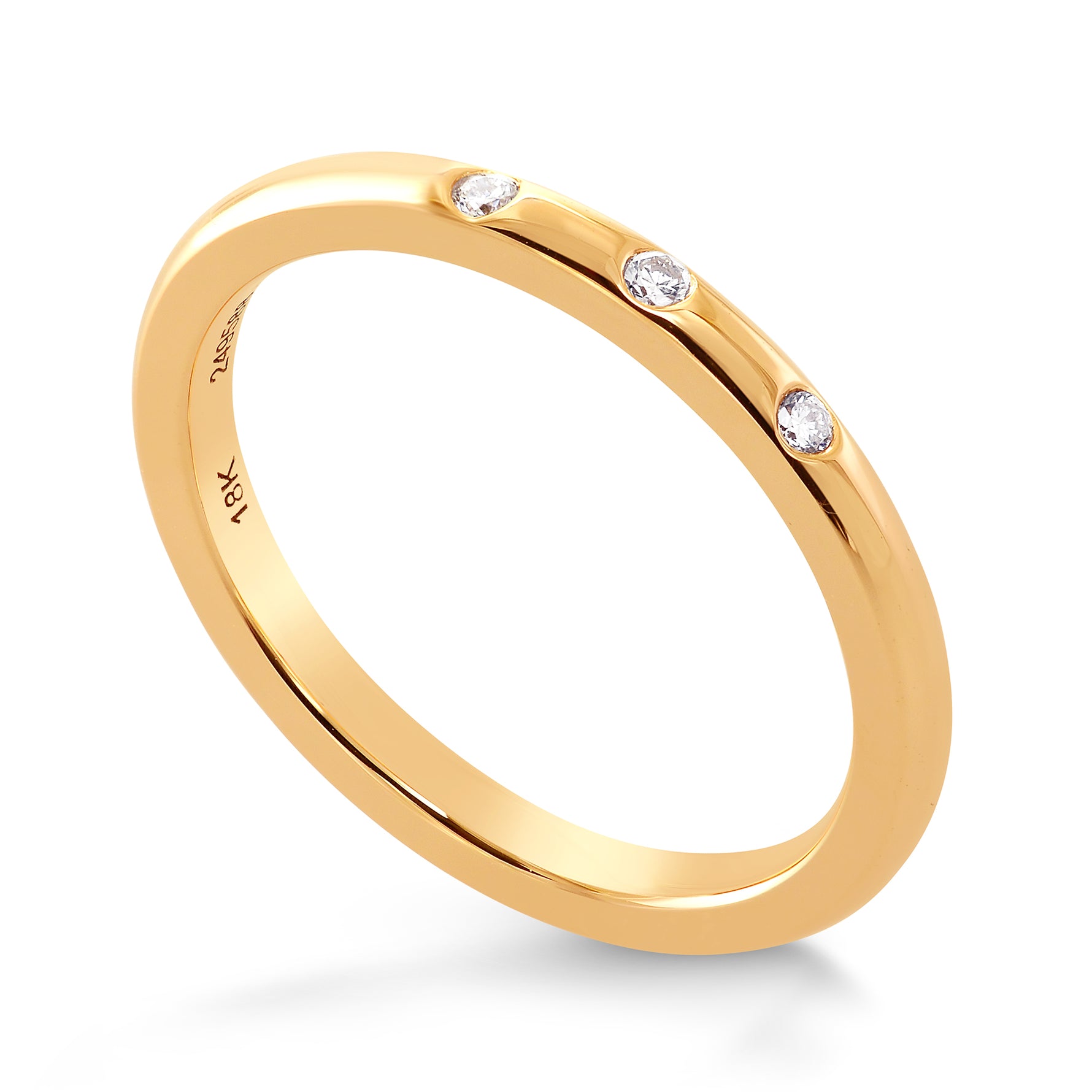 3st Diamond Band Ring