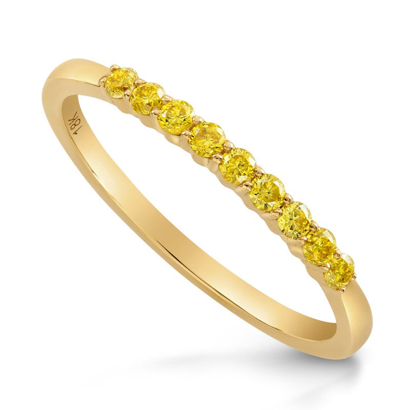 Fancy Intense Yellow Diamond Band Ring