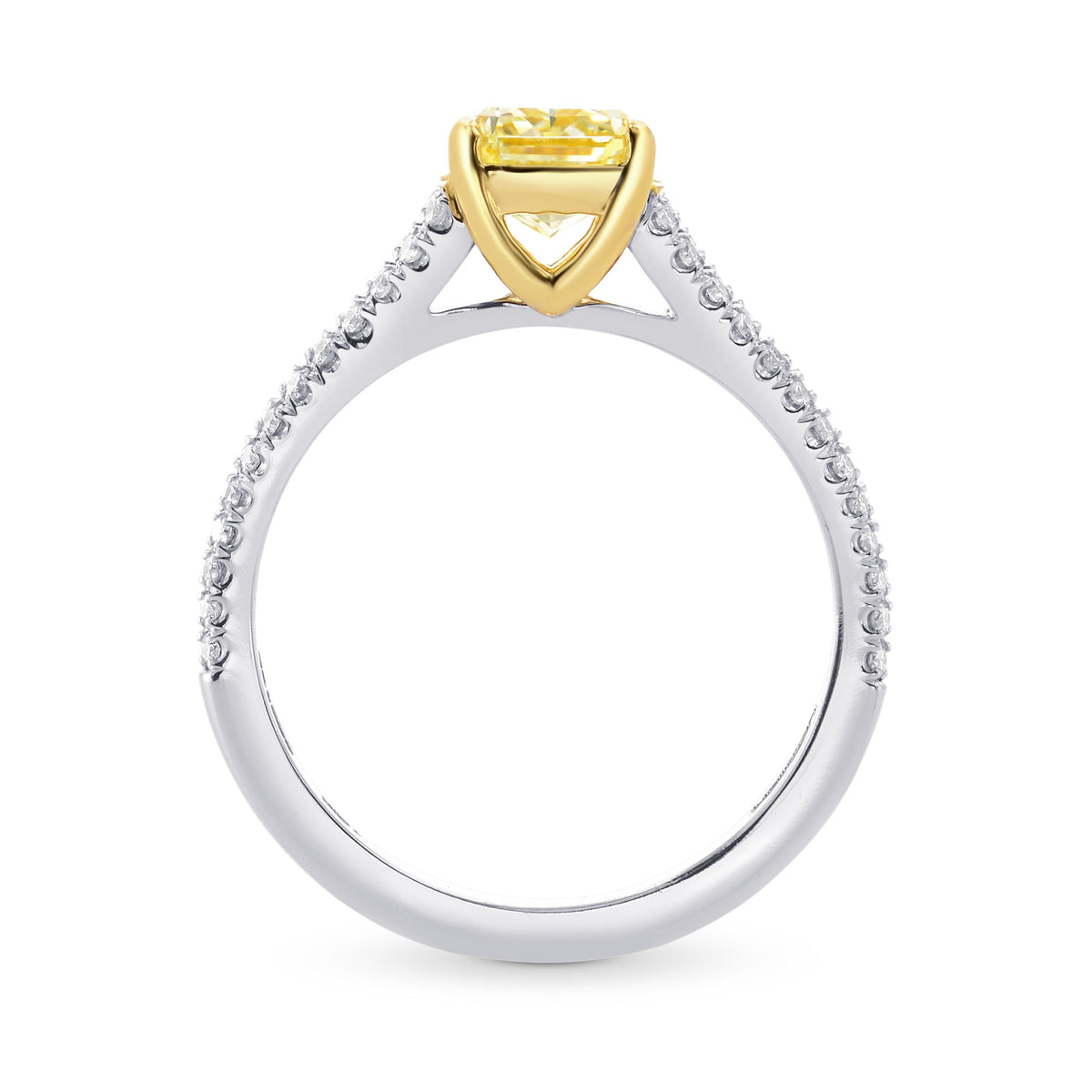 Fancy Light Yellow Radiant Diamond Engagement Ring