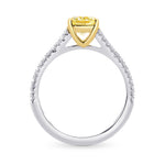 Fancy Light Yellow Radiant Diamond Engagement Ring