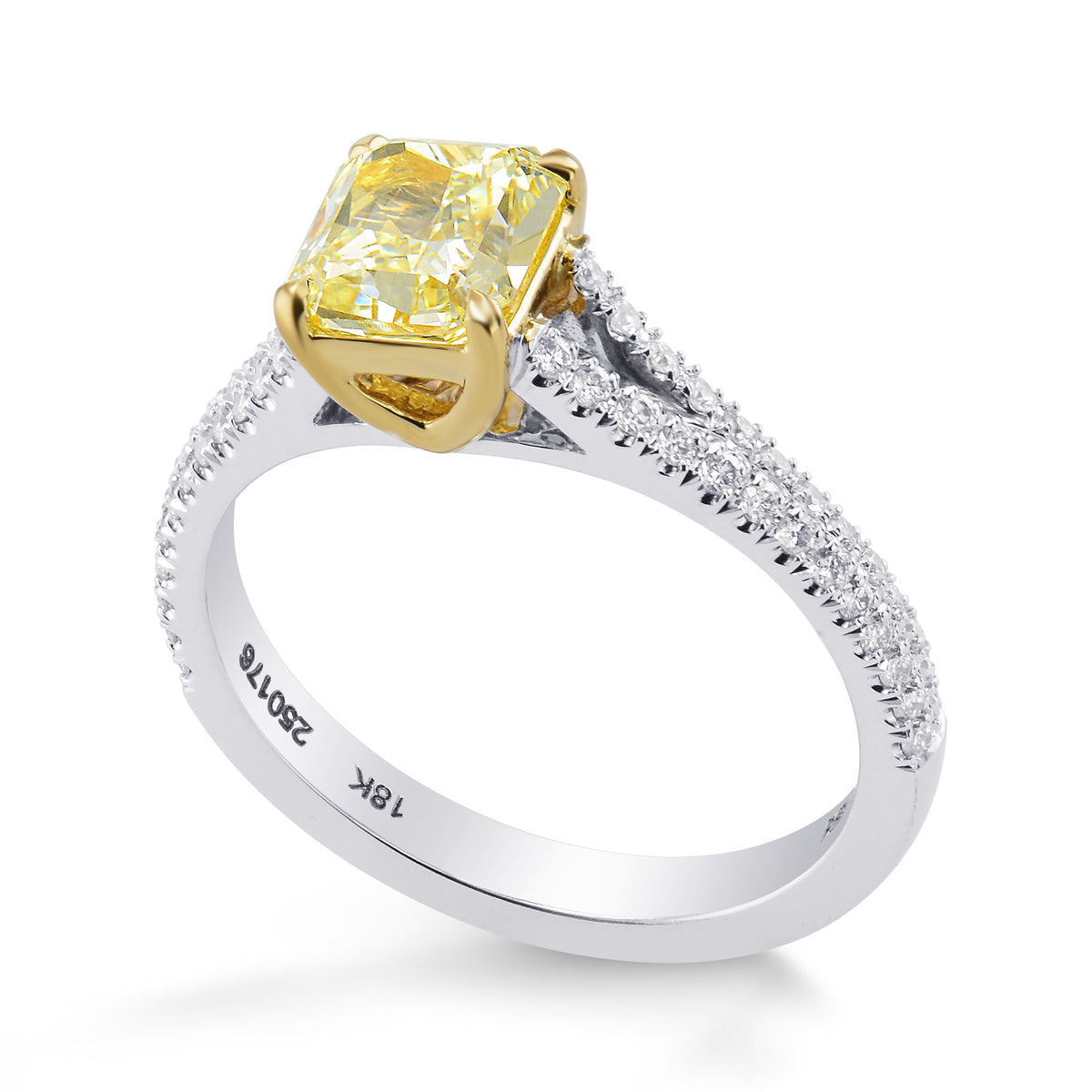 Fancy Light Yellow Radiant Diamond Engagement Ring