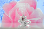 Argyle Fancy Intense Purplish Pink Emerald & Pear Diamond Ring
