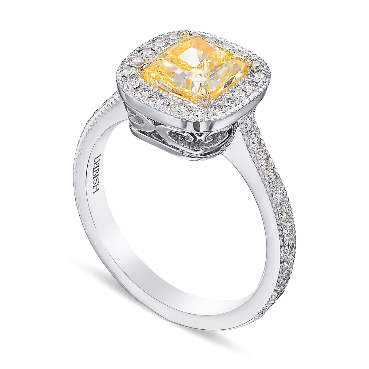Halo Milgrain Diamond Ring Setting - 3