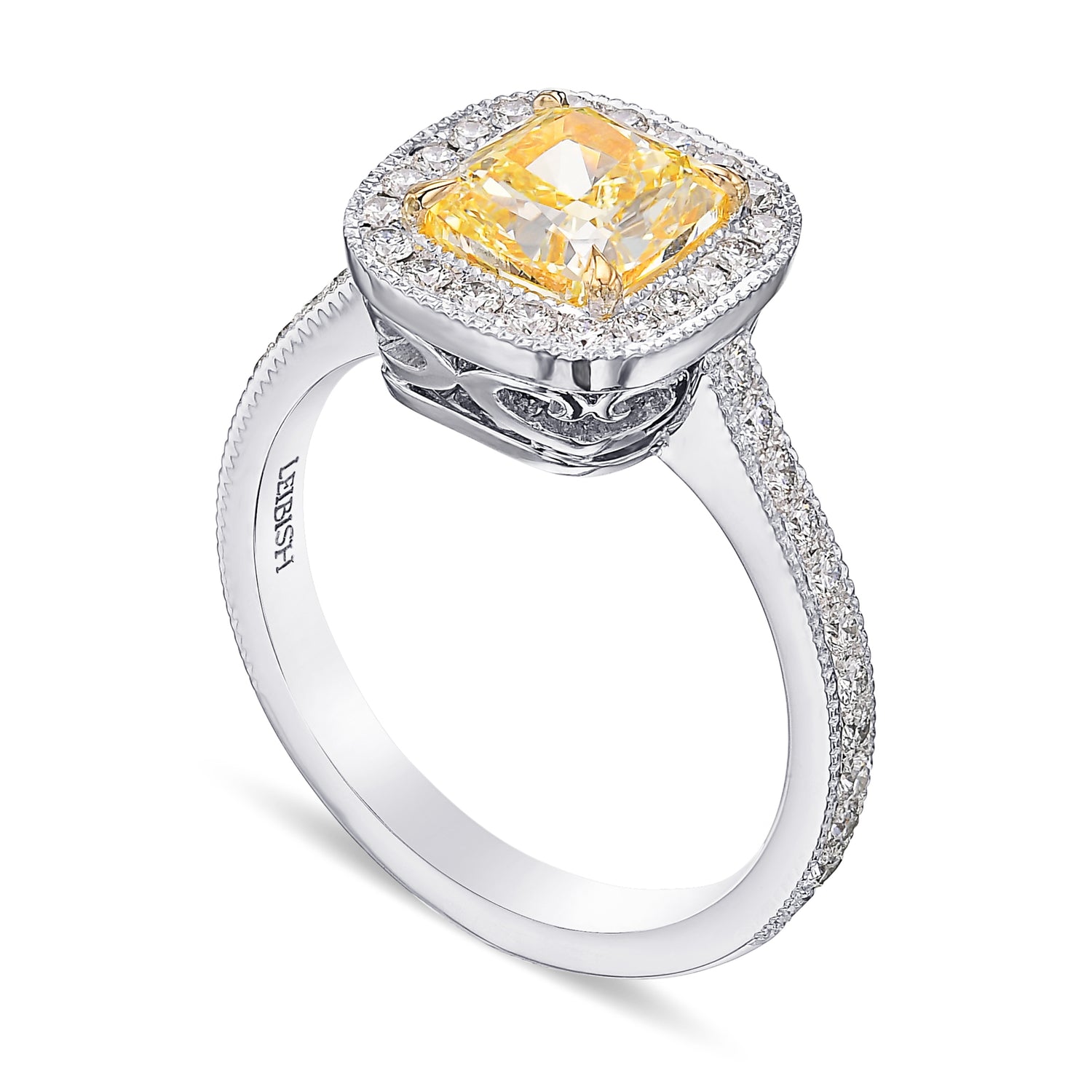 Halo Milgrain Diamond Ring Setting - 3