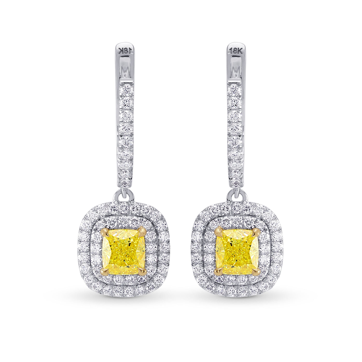 Double Halo Drop Earring Settings