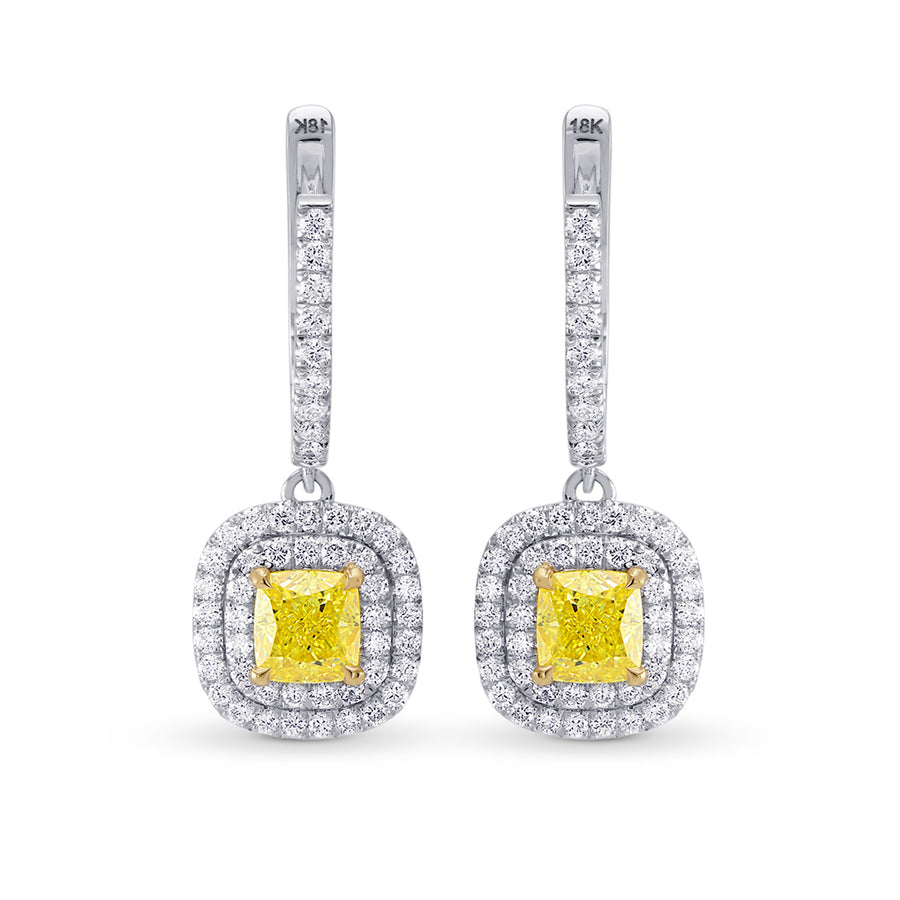 Double Halo Drop Earring Settings