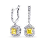 Double Halo Drop Earring Settings - 2