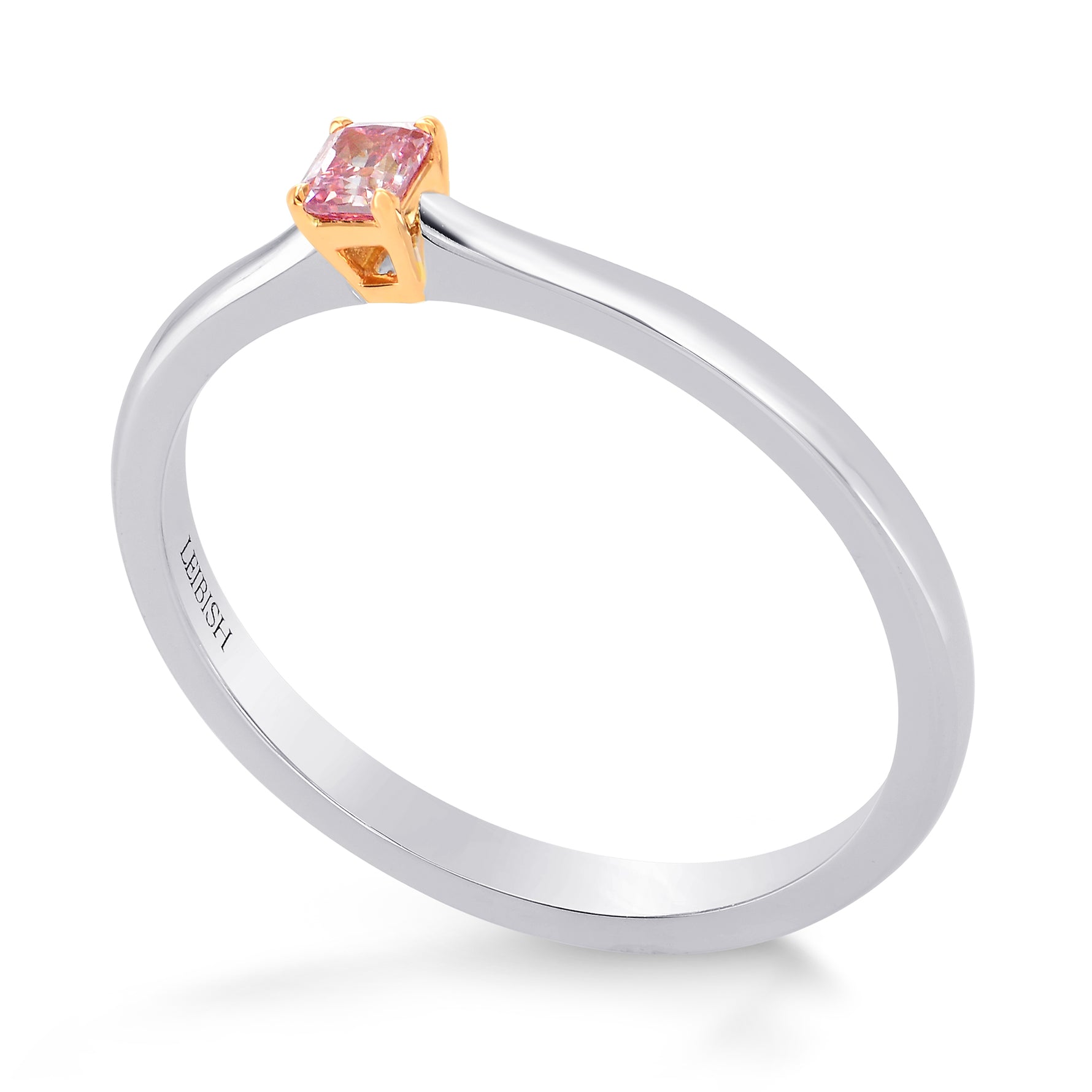 Fancy Intense Purplish Pink, Radiant Diamond Solitaire Ring