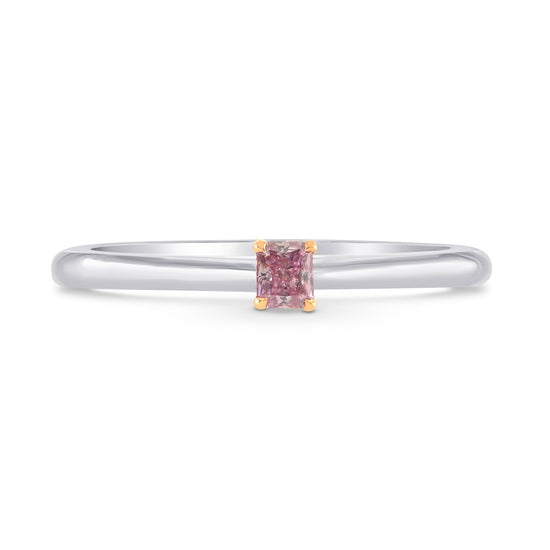 Fancy Intense Purplish Pink, Radiant Diamond Solitaire Ring