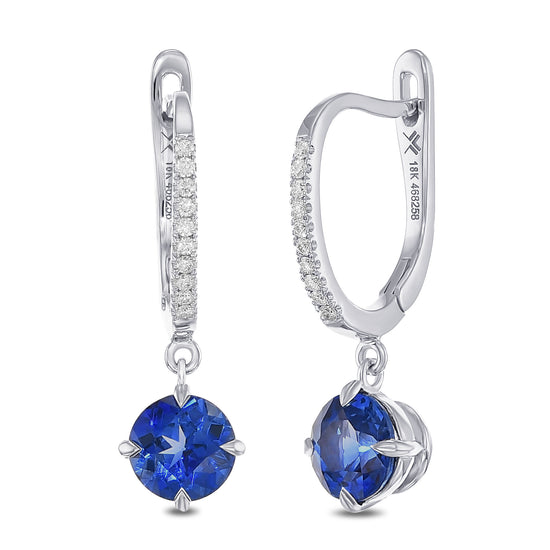 Diamond Drop Pave Earring Settings - 2