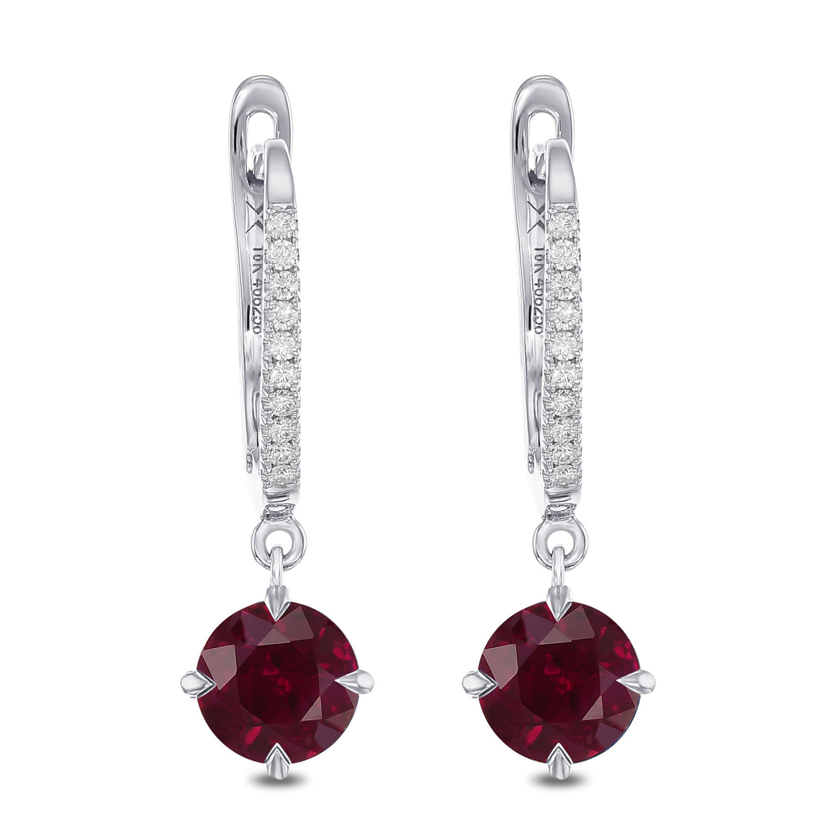 Diamond Drop Pave Earring Settings - 3