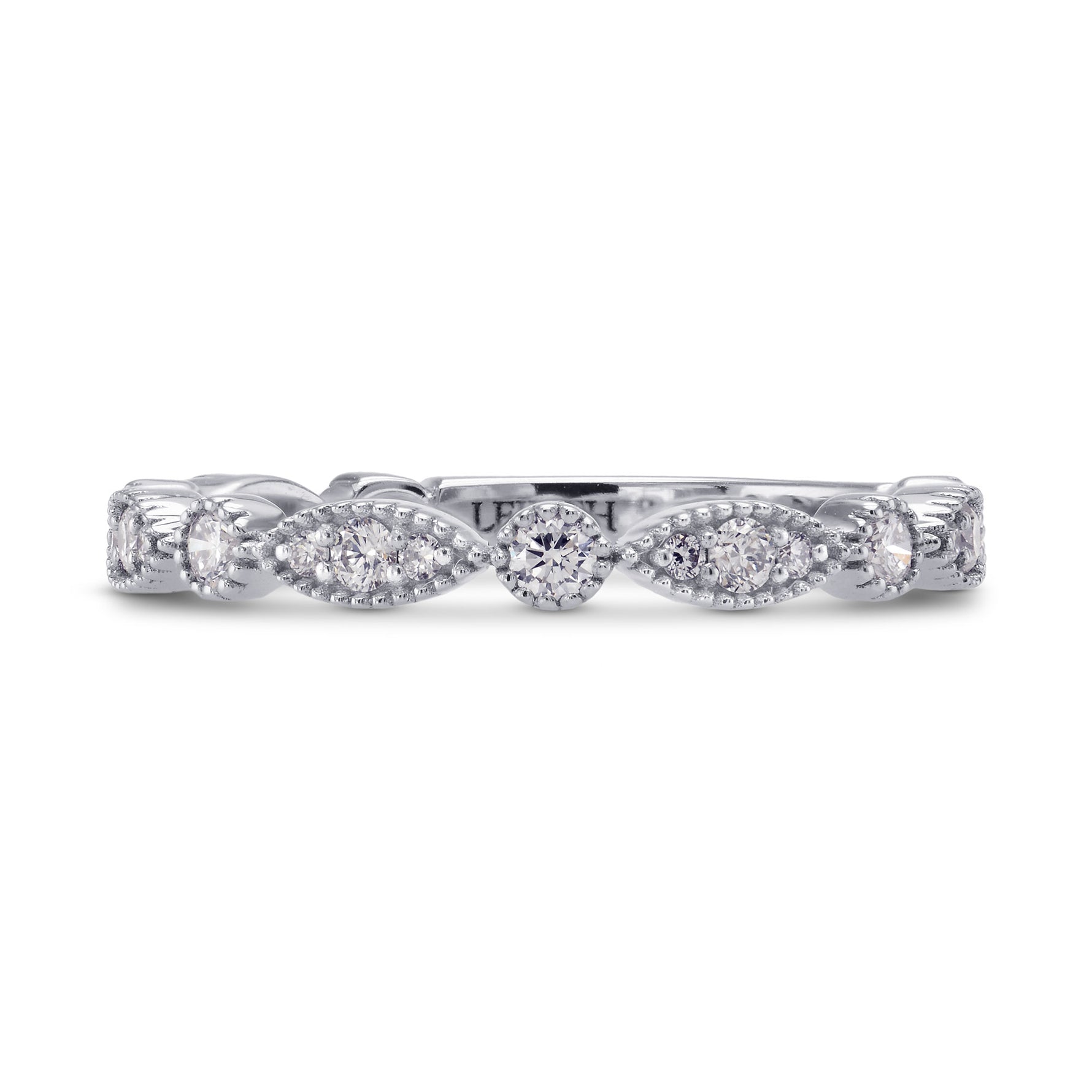 Designer Wedding Ring with Marquise Pave Motifs
