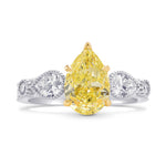 Fancy Yellow Pear Diamond Ring