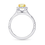 Fancy Intense Yellow, Oval Diamond Engagement & Wedding Ring Set
