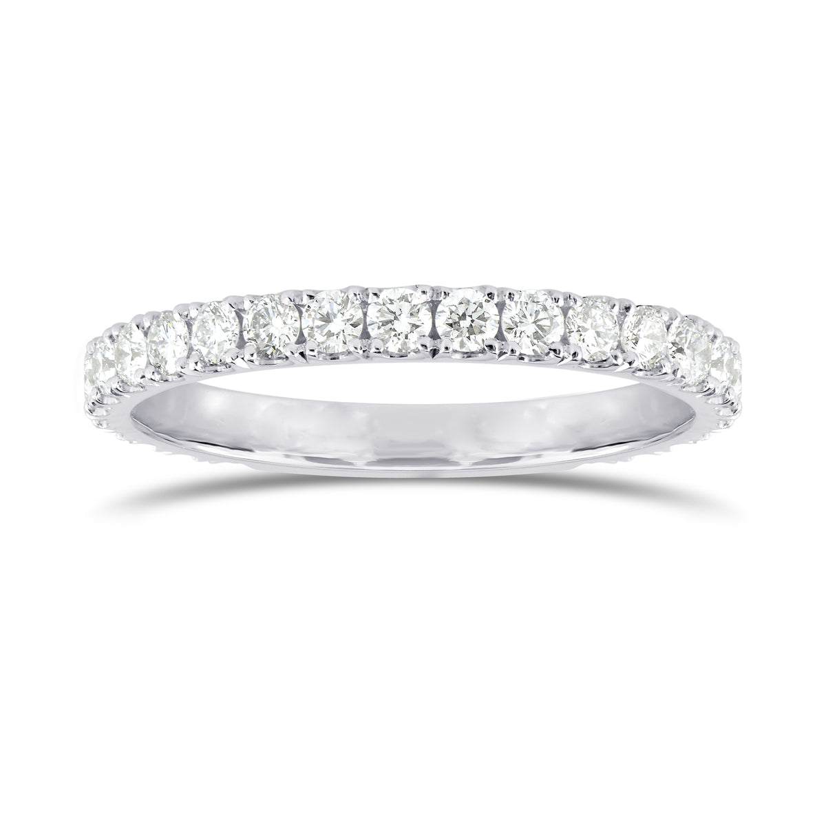 Open Pave Diamond Half Eternity Ring
