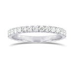 Open Pave Diamond Half Eternity Ring
