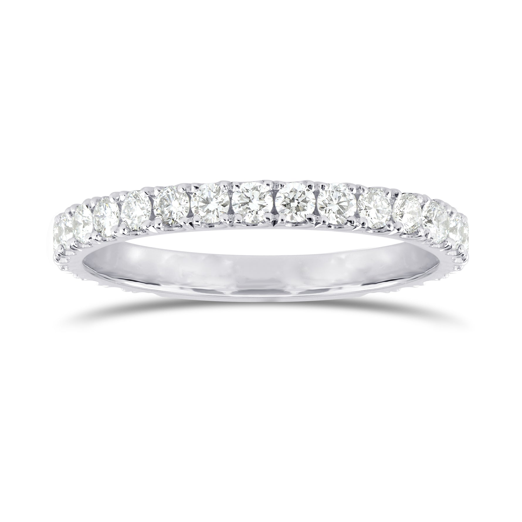 Open Pave Diamond Half Eternity Ring