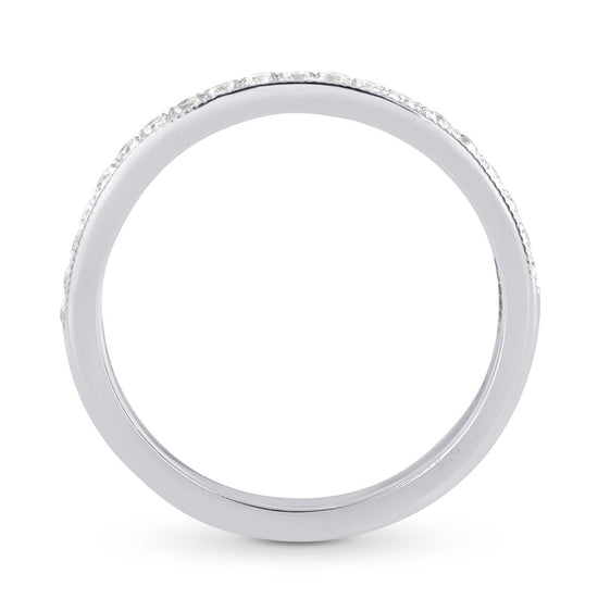 Milgrain Half Eternity Diamond Ring - 2