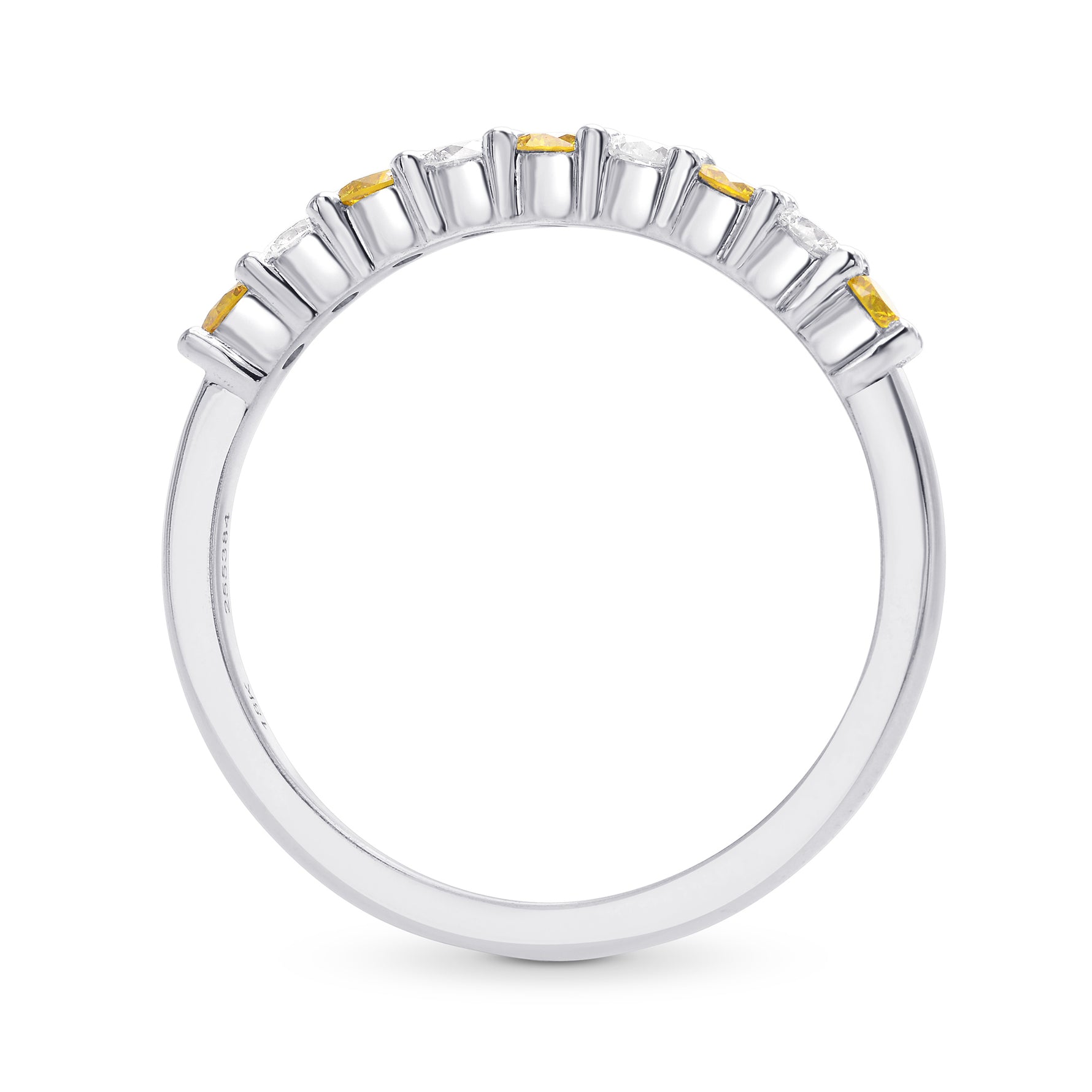 Fancy Vivid Yellow Diamond Band Ring