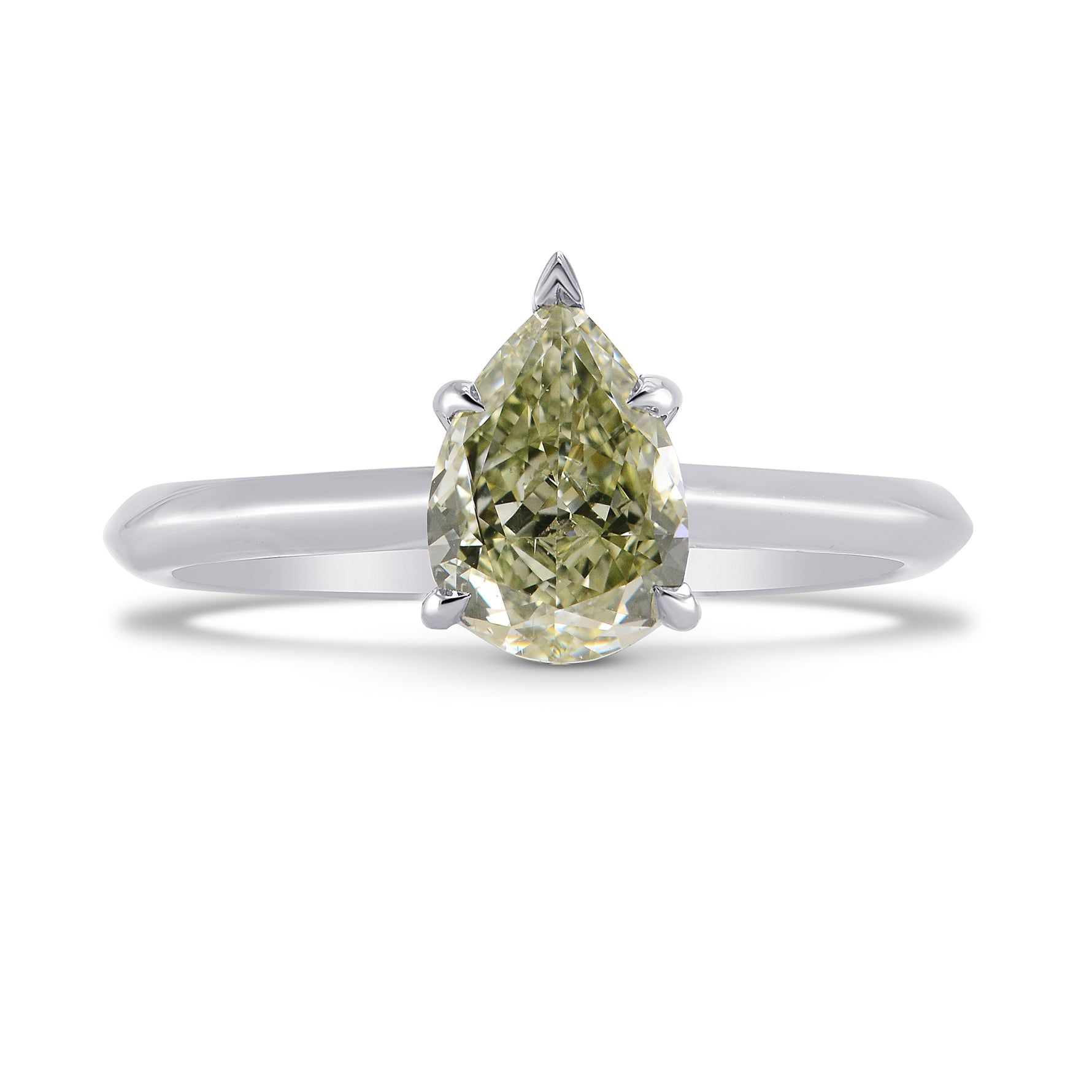 Chameleon Pear Diamond Solitaire Ring