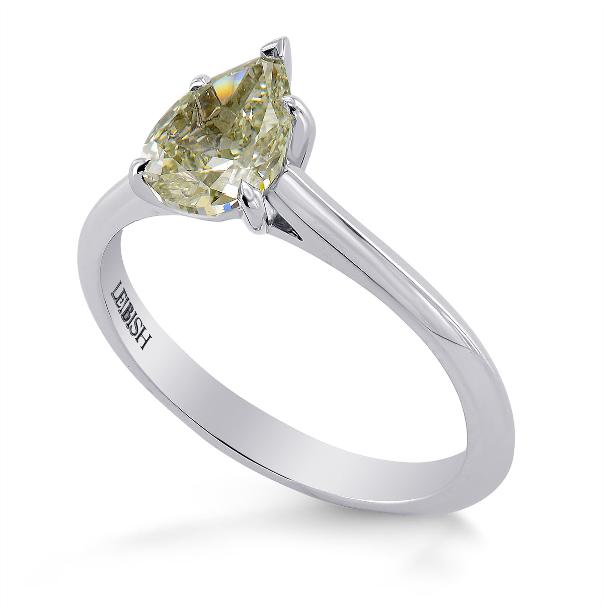 Chameleon Pear Diamond Solitaire Ring