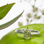 Chameleon Pear Diamond Solitaire Ring