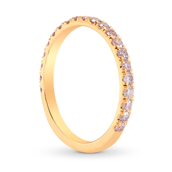 Fancy Light Pink Diamond Half Eternity Ring - 4